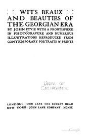 Cover of: Wits, beaux, and beauties of the Georgian era