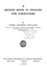 Cover of: A second book in English for foreigners