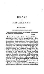 Cover of: Essays and miscellany. by Hubert Howe Bancroft, Hubert Howe Bancroft