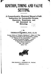 Cover of: Ignition, timing and valve setting. by Russell, Thomas Herbert