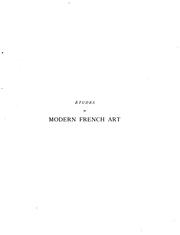 Cover of: Études in modern French art