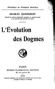 Cover of: L' évolution des dogmes. by Charles Guignebert