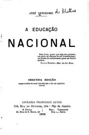 Cover of: A educação nacional ... by José Veríssimo