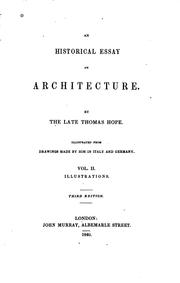 Cover of: An historical essay on architecture. by Thomas Hope