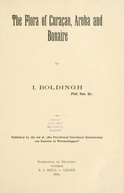 Cover of: The flora of the Dutch West Indian islands ... by I. Boldingh.