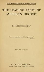 Cover of: leading facts of American history | David Henry Montgomery