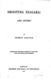 Cover of: Shooting Niagara by Thomas Carlyle