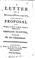 Cover of: A letter to a member of Parliament, containing a proposal for bringing in a bill to revise, amend or repeal certain obsolete statues commonly called the ten commandments.