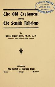 Cover of: The Old Testament among the Semitic religions