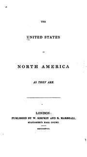 Cover of: The United States of North America as they are.