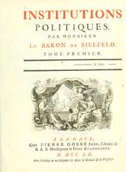 Cover of: Institutions politiques