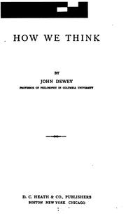 Cover of: How we think by John Dewey