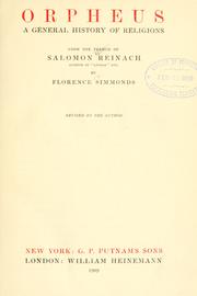 Cover of: Orpheus | Salomon, Louis Rev.