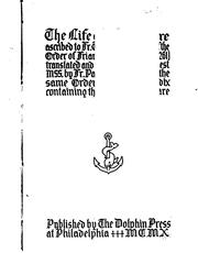 Cover of: The life of Saint Clare: ascribed to Fr. Thomas of Celano of the order of Friars minor (A.D. 1255-1261) tr. and edited from the earliest mss.