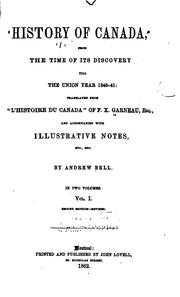 Cover of: History of Canada: from the time of its discovery till the union year 1840-41