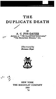 Cover of: duplicate death | Arthur Charles Fox-Davies