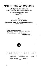 Cover of: The new word by Allen Upward