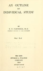 Cover of: An outline of individual study