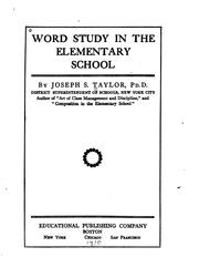 Cover of: Word study in the elementary school