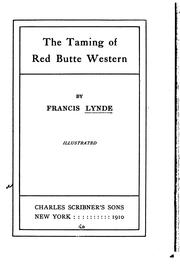 Cover of: The taming of Red Butte western