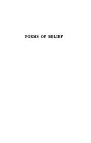 Cover of: Poems of belief