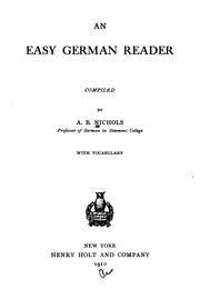 Cover of: An easy German reader