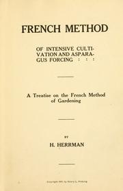 French method of intensive cultivation and asparagus forcing by H. Herrman