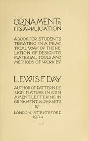Cover of: Ornament & its application by Lewis Foreman Day