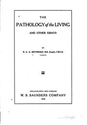 Cover of: The pathology of the living: and other essays