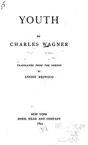 Cover of: Youth. by Charles Wagner
