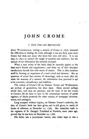 John Crome and John Sell Cotman by Laurence Binyon