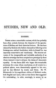 Cover of: Studies new and old by W. L. Courtney