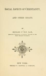 Cover of: Social aspects of Christianity | Richard Theodore Ely