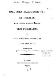 Cover of: Codices manuscripti et impressi, cum notis manuscriptis