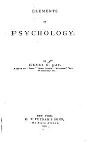 Cover of: Elements of psychology. by Henry Noble Day