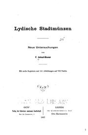 Cover of: Lydische Stadtmünzen. by Friedrich Imhoof-Blumer