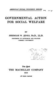 Cover of: Governmental action for social welfare