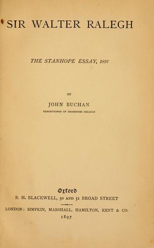 Sir Walter Ralegh by John Buchan