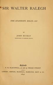 Sir Walter Ralegh by John Buchan