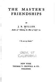 Cover of: The Master's friendships