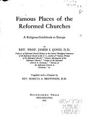 Cover of: Famous places of the Reformed Churches: a religious guidebook to Europe.