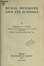 Rural Denmark and its school by H. W. Foght