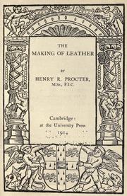 Cover of: The making of leather
