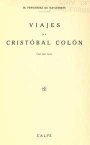 Cover of: Viajes de Cristóbal Colón: con una carta.