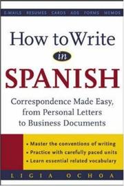 Cover of: How to write in Spanish by Ligia Ochoa