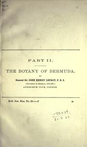 Cover of: botany of Bermuda.