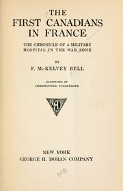 Cover of: The first Canadians in France by F. McKelvey Bell
