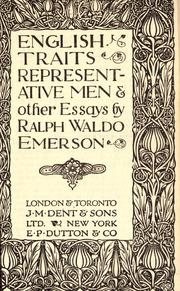 Cover of: English traits: Representative men & other essays