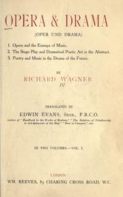 Cover of: Opera & drama (Oper und drama) by Richard Wagner