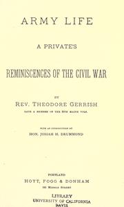 Cover of: Army life: a private's reminiscences of the civil war